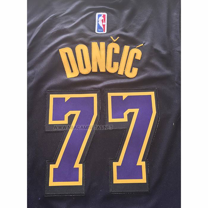 Camiseta Los Angeles Lakers Luka Doncic NO 77 Ciudad 2024-25 Violeta